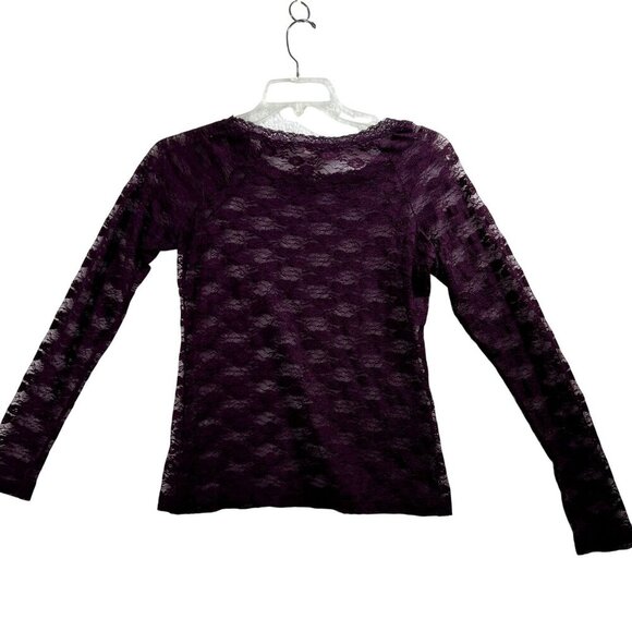 Mudd Lace Henley L Top SA Deep Red ASO Katherine Pierce The Vampire Diaries Y2K - Picture 5 of 11